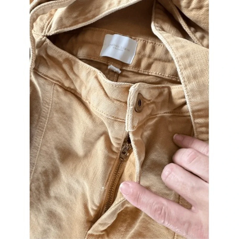 Jonathan Simkhai Standard Paperbag‎ Pants Women Tan 28 (T1)